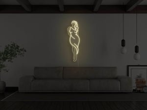 Goddess Figure LED Neon Sign - Pink