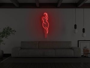 Goddess Figure LED Neon Sign - Pink