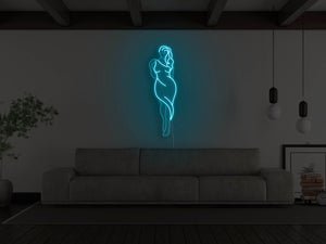 Goddess Figure LED Neon Sign - Pink