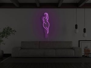 Goddess Figure LED Neon Sign - Pink