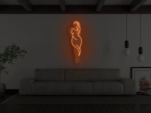 Goddess Figure LED Neon Sign - Pink