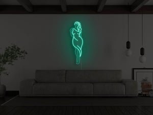 Goddess Figure LED Neon Sign - Pink