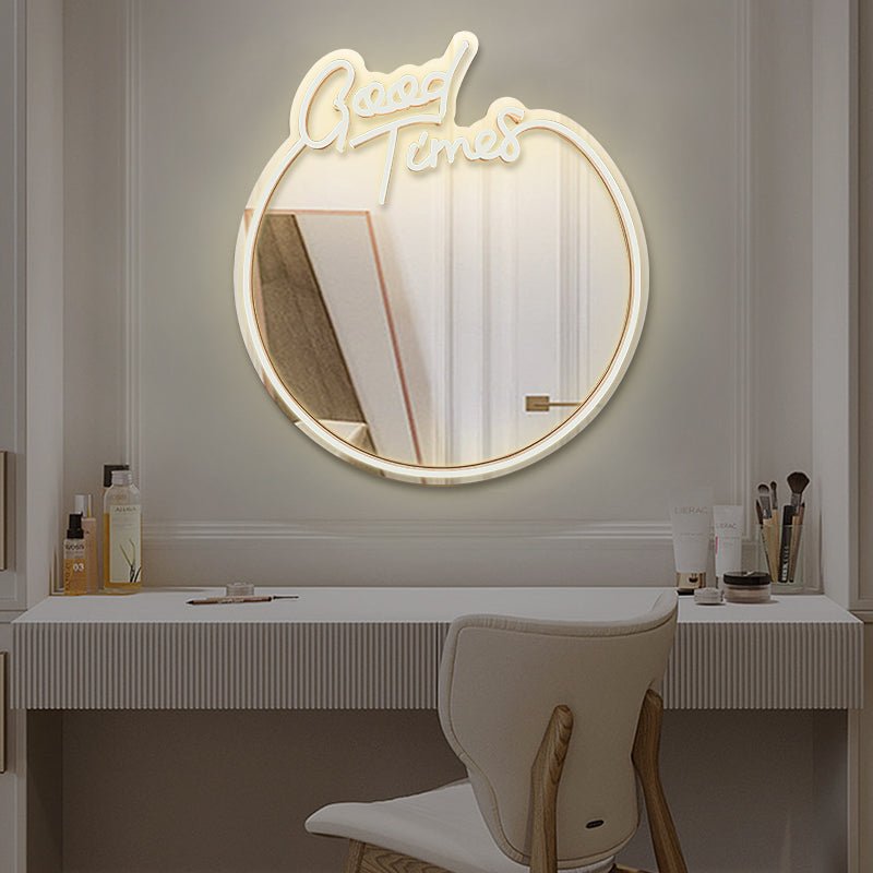 Good Time LED Neon Mirror - White15 inches