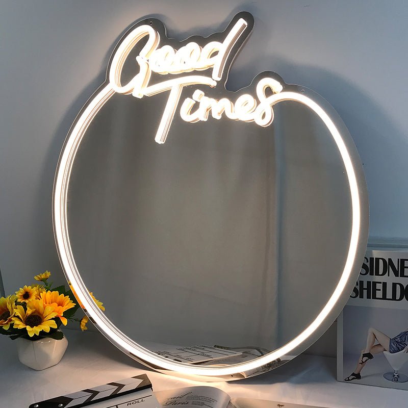 Good Time LED Neon Mirror - White15 inches