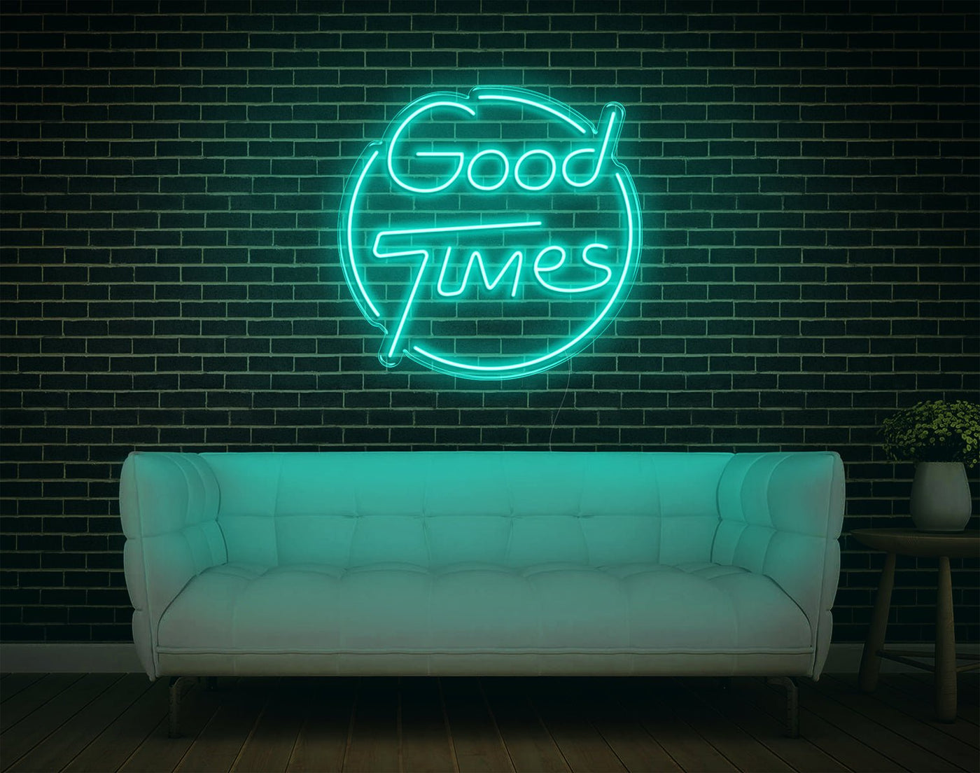 Good Times LED Neon Sign - 24inch x 25inchHot Pink