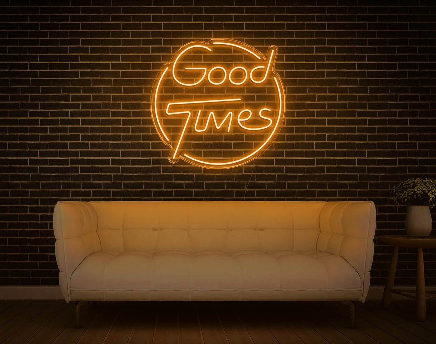 Good Times LED Neon Sign - 24inch x 25inchHot Pink