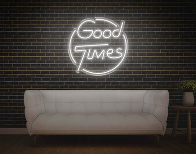 Good Times LED Neon Sign - 24inch x 25inchHot Pink