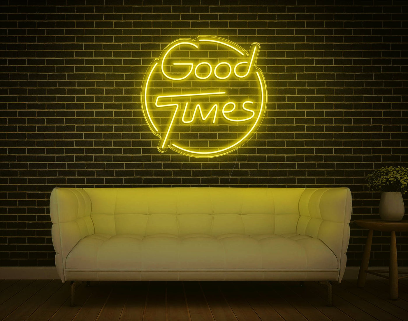 Good Times LED Neon Sign - 24inch x 25inchHot Pink