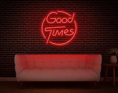 Good Times LED Neon Sign - 24inch x 25inchHot Pink