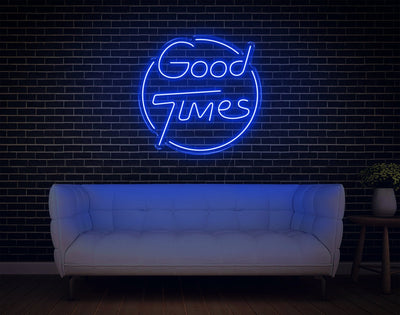 Good Times LED Neon Sign - 24inch x 25inchHot Pink