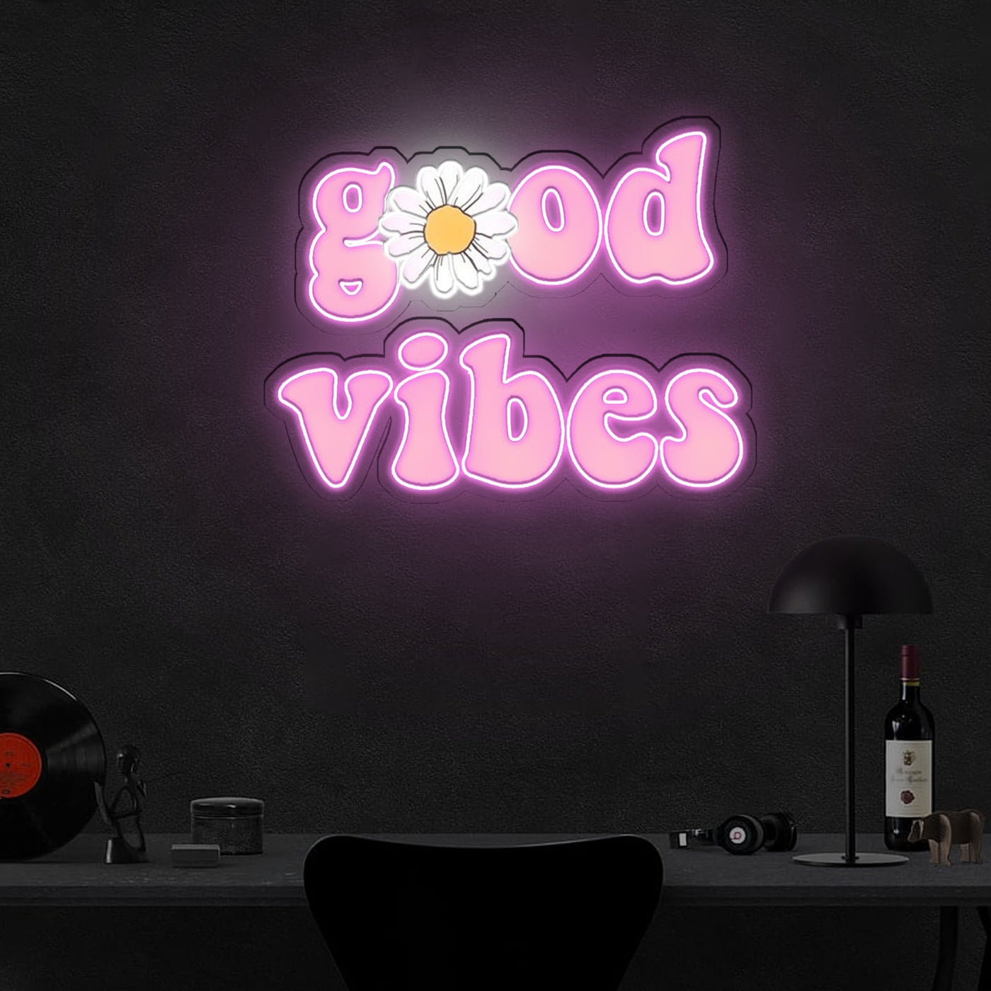 Good vibes Neon x Acrylic Artwork - 25"x20"LED Neon x Acrylic Print