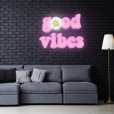 Good vibes Neon x Acrylic Artwork - 25"x20"LED Neon x Acrylic Print