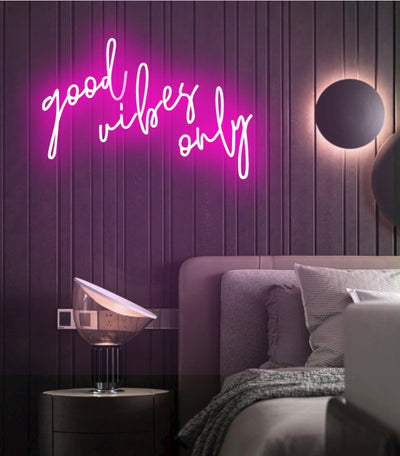 Good Vibes Only Neon Sign - Pink30 inches