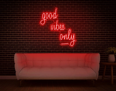 Good Vibes Only V1 LED Neon Sign - 28inch x 26inchHot Pink