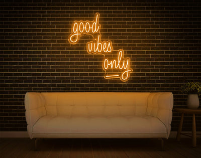 Good Vibes Only V1 LED Neon Sign - 28inch x 26inchHot Pink