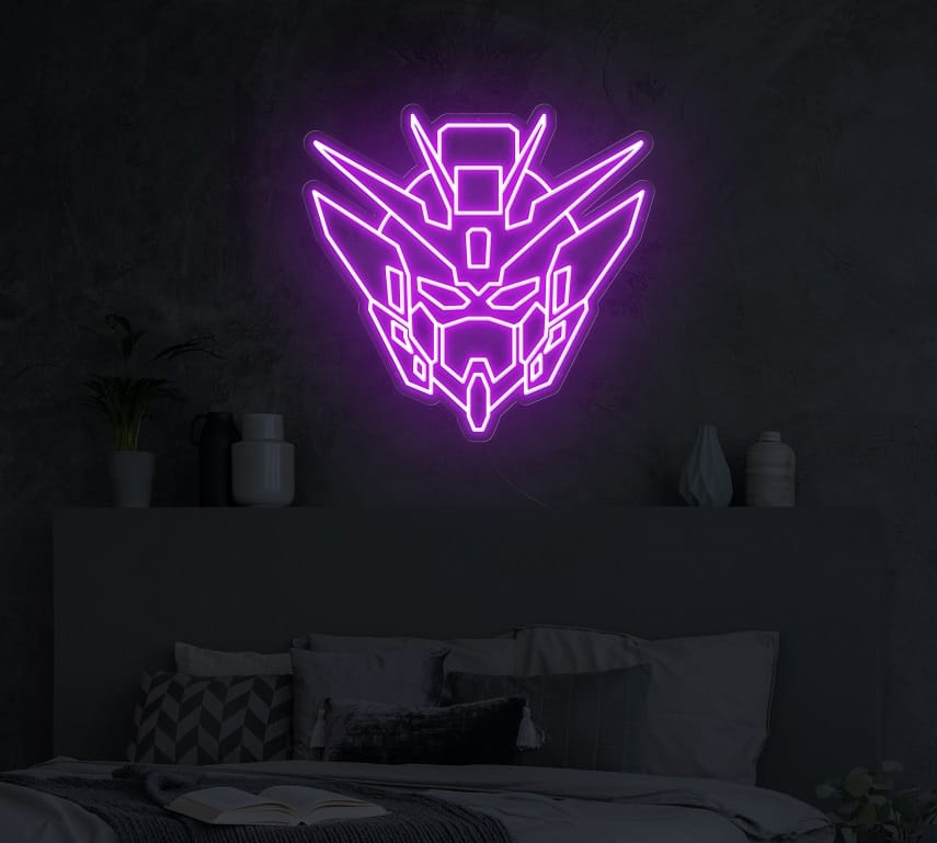 Gundam Neon Sign - White