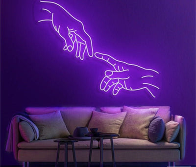 HAND OF GOD Neon Sign - Red20 inches