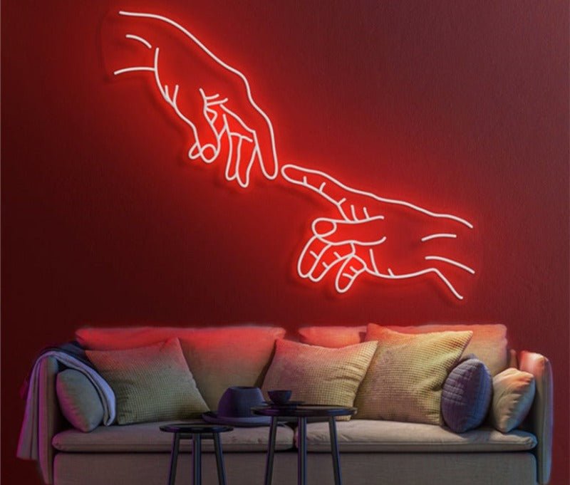 HAND OF GOD Neon Sign - Red20 inches