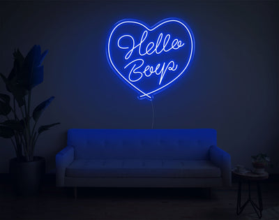 Hello Boys LED Neon Sign - 26inch x 28inchHot Pink