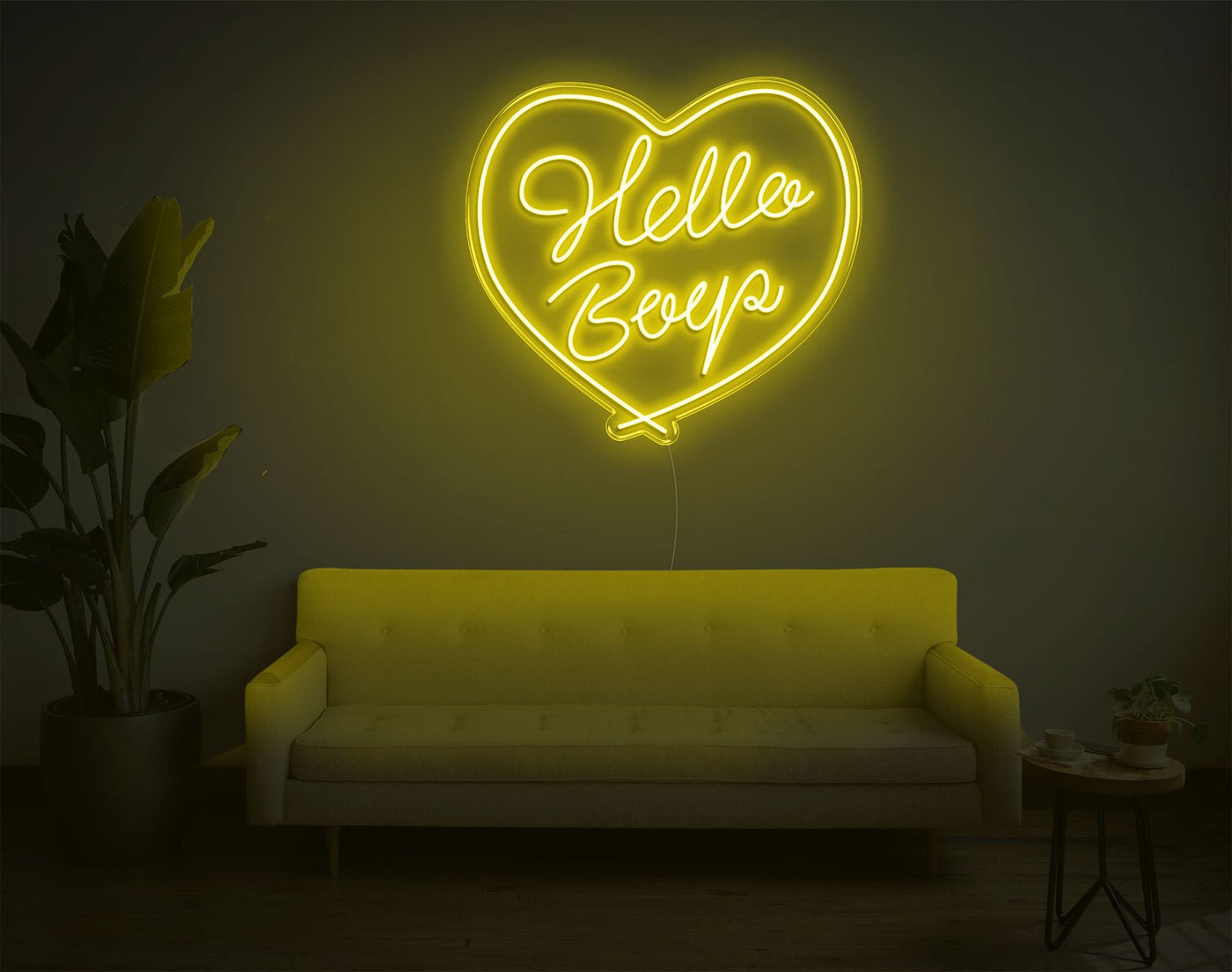 Hello Boys LED Neon Sign - 26inch x 28inchHot Pink