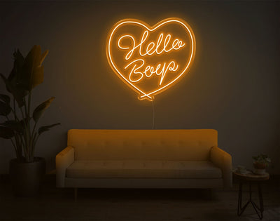 Hello Boys LED Neon Sign - 26inch x 28inchHot Pink