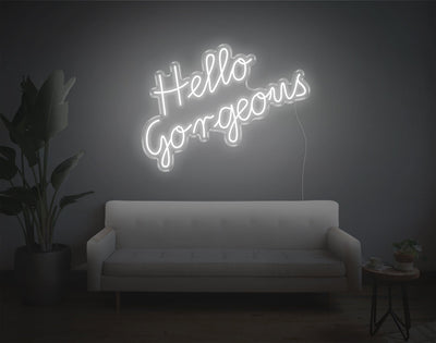 Hello Gorgeous LED Neon Sign - 22inch x 30inchHot Pink