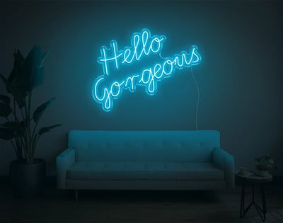 Hello Gorgeous LED Neon Sign - 22inch x 30inchHot Pink