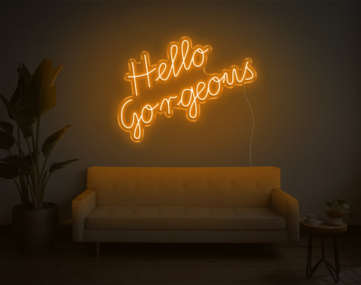 Hello Gorgeous LED Neon Sign - 22inch x 30inchHot Pink