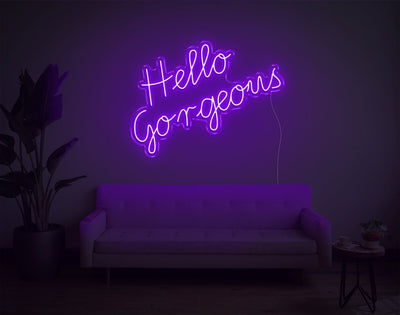 Hello Gorgeous LED Neon Sign - 22inch x 30inchHot Pink