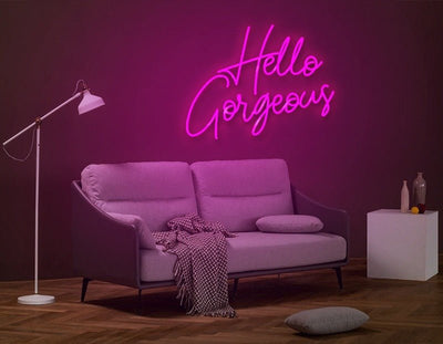 Hello Gorgeous Neon Sign - Pink20 inches