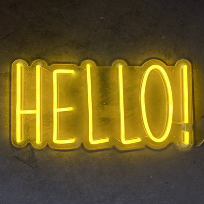 Hello LED Neon Sign - Yellow