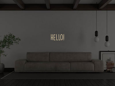 Hello LED Neon Sign - Warm White