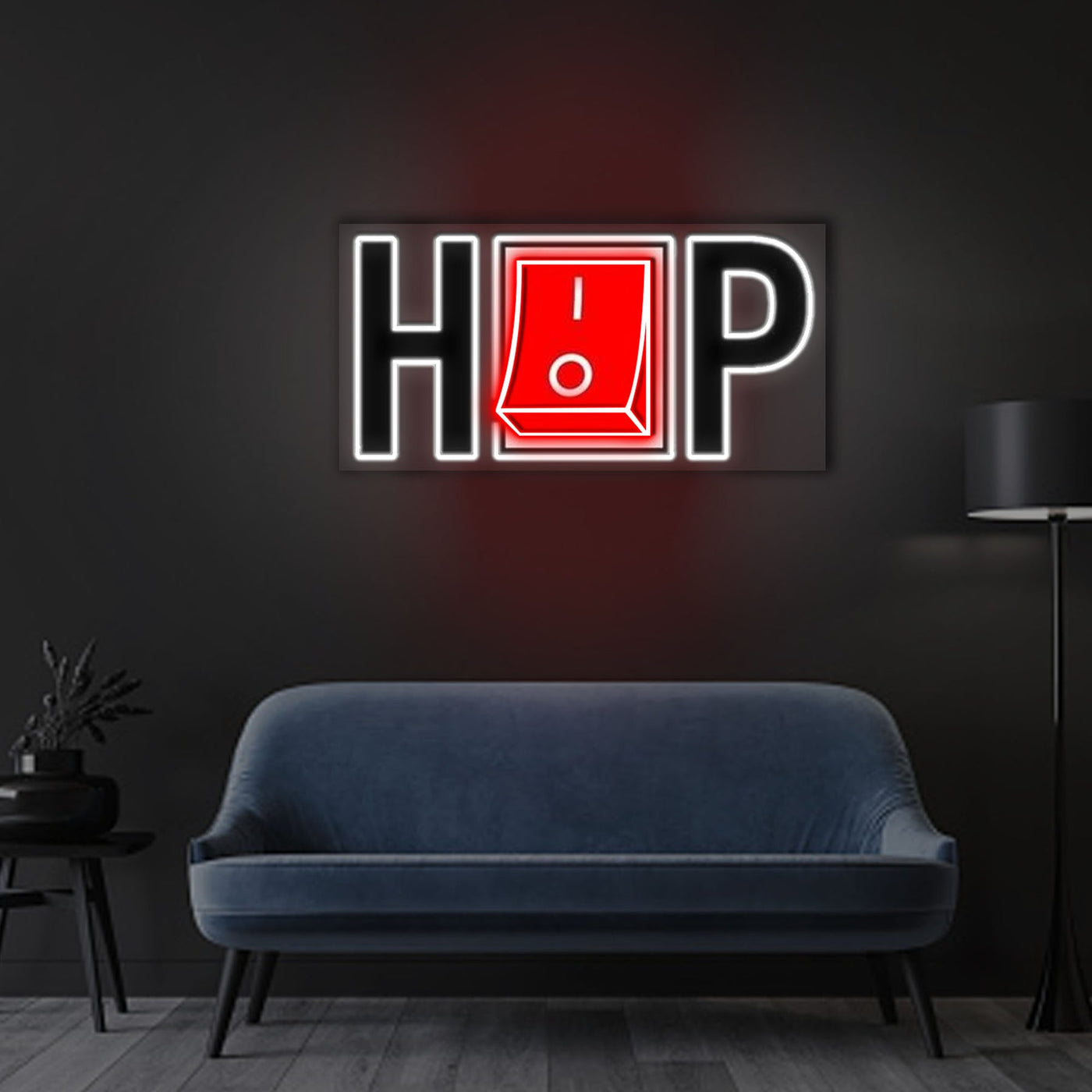 HIPHOP Neon Sign x Acrylic Artwork - 2ftx1.8ftLED Neon x Acrylic Print