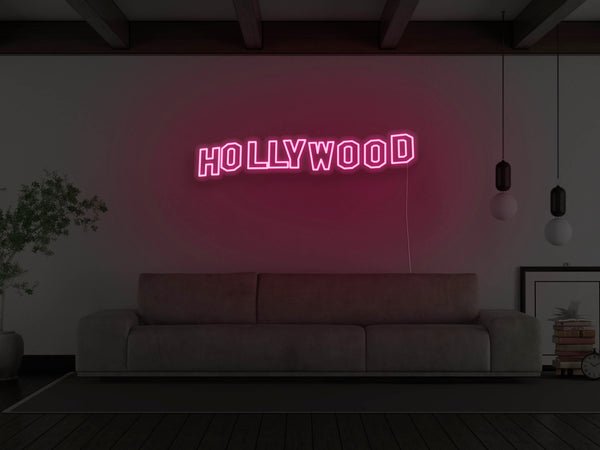 Hollywood Hills LED Neon Sign - Pink