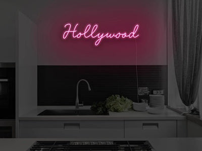 Hollywood LED Neon Sign - Pink