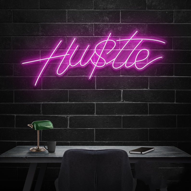 Hustle Neon Sign - Pink20 inches