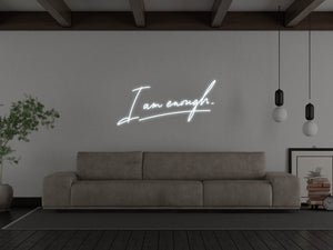 I Am Enough LED Neon Sign - Pink