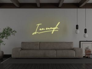 I Am Enough LED Neon Sign - Pink