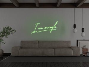 I Am Enough LED Neon Sign - Pink