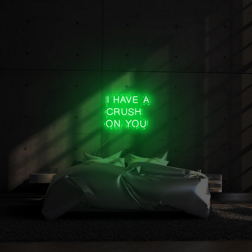 I have a crush on you LED Neon Sign - 24inch x 16inchBlue