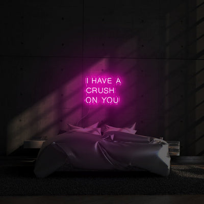 I have a crush on you LED Neon Sign - 24inch x 16inchPink