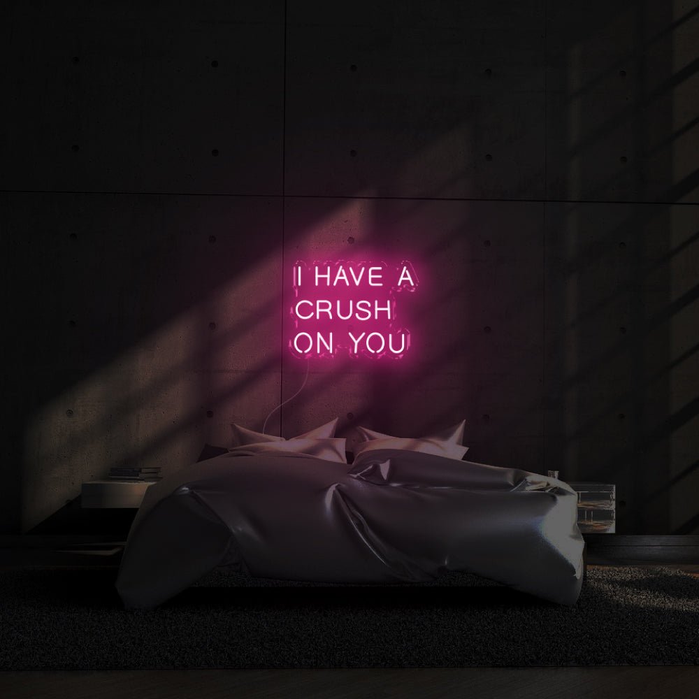 I have a crush on you LED Neon Sign - 24inch x 16inchLight Pink