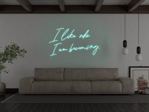 I Like Who I Am Becoming LED Neon Sign - Pink