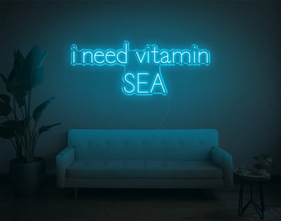 I Need Vitamin Sea LED Neon Sign - 17inch x 43inchHot Pink