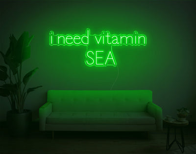 I Need Vitamin Sea LED Neon Sign - 17inch x 43inchHot Pink