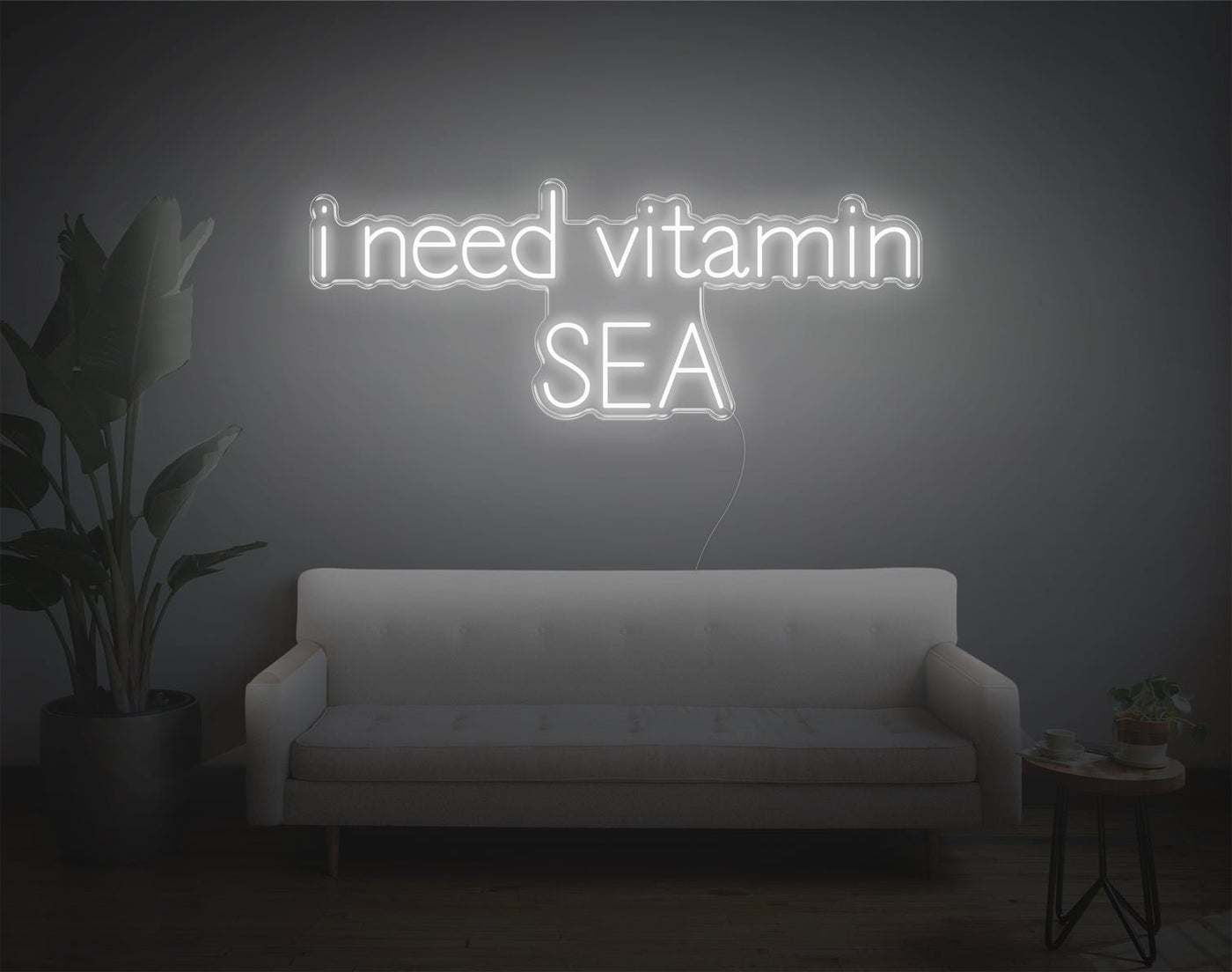 I Need Vitamin Sea LED Neon Sign - 17inch x 43inchHot Pink