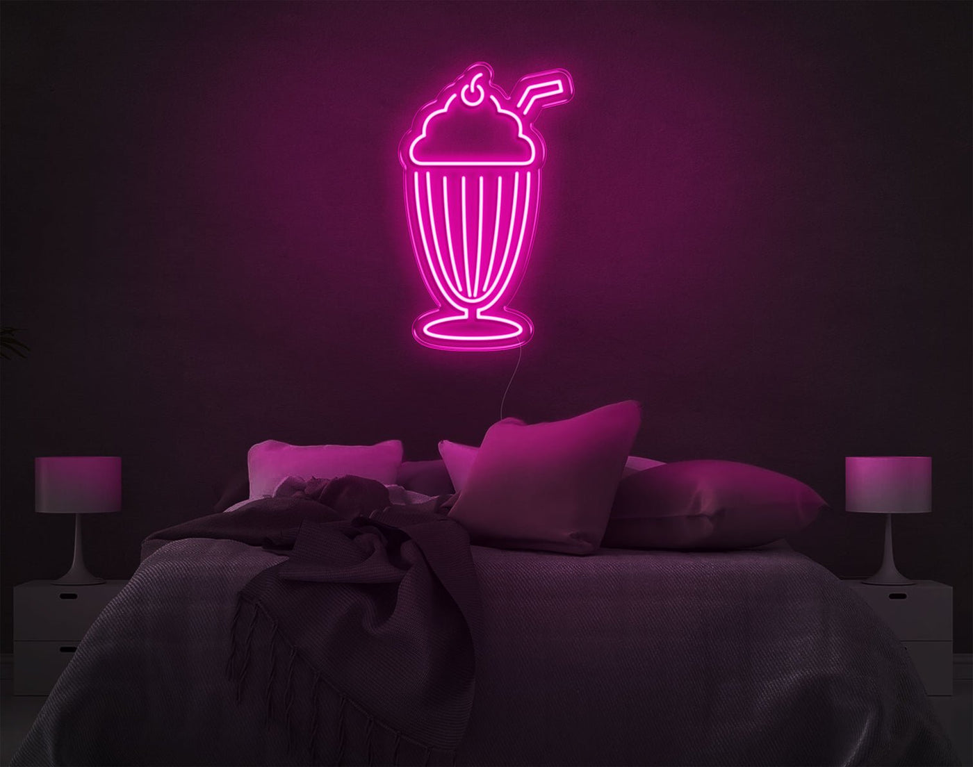 Ice Cream LED Neon Sign - 22inch x 13inchHot Pink