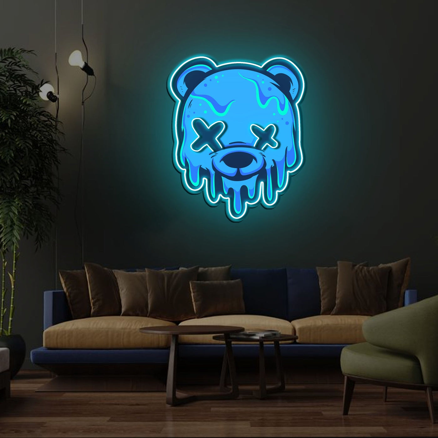 Ice Head Bear Neon x Acrylic Artwork - 25"x20"LED Neon x Acrylic Print