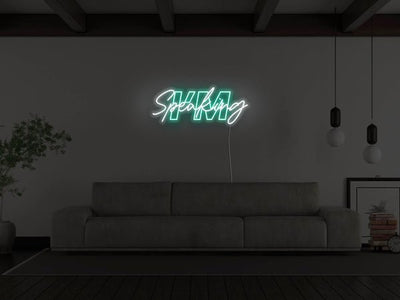 I'm Speaking LED Neon Sign - Aqua