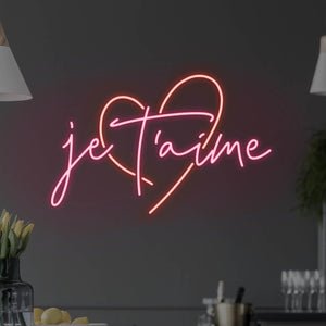 Je T'aime LED Neon Sign -